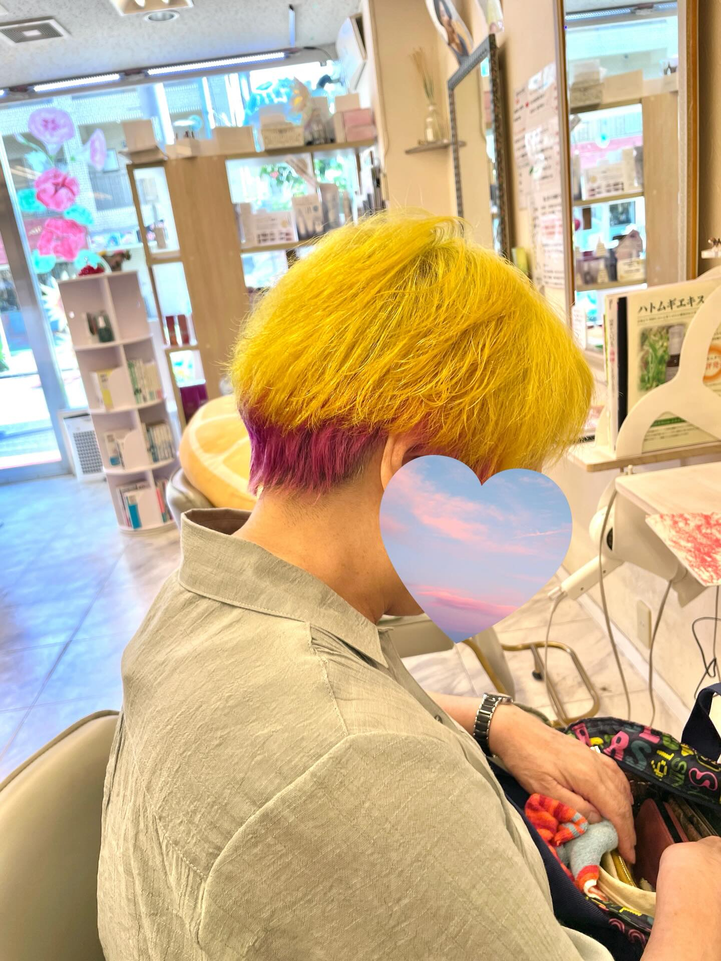 【篠崎】ツートーン個性派カラー💛🩷